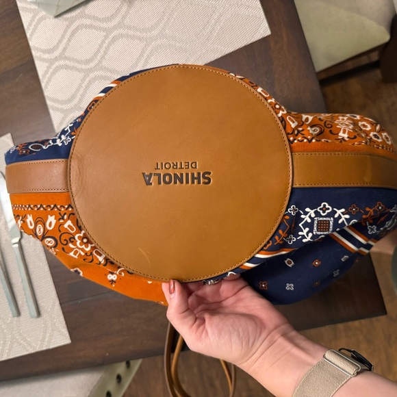 Shinola Derby Bandana Tote- Blue and Orange Bag - Picture 4 of 7